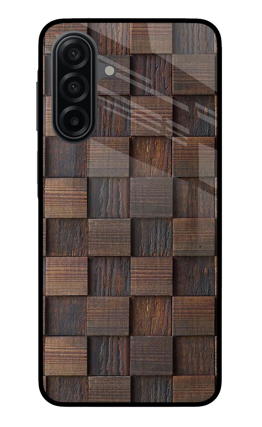Wooden Cube Design Samsung M17 5G Back Cover, Metal case