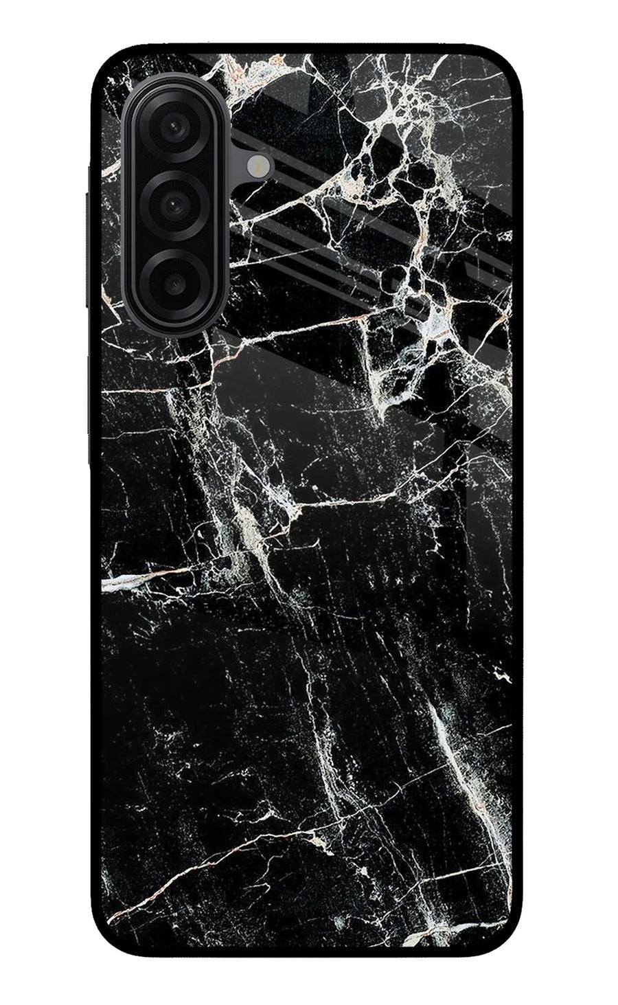 Black Marble Texture Samsung M17 5G Back Cover, Metal case