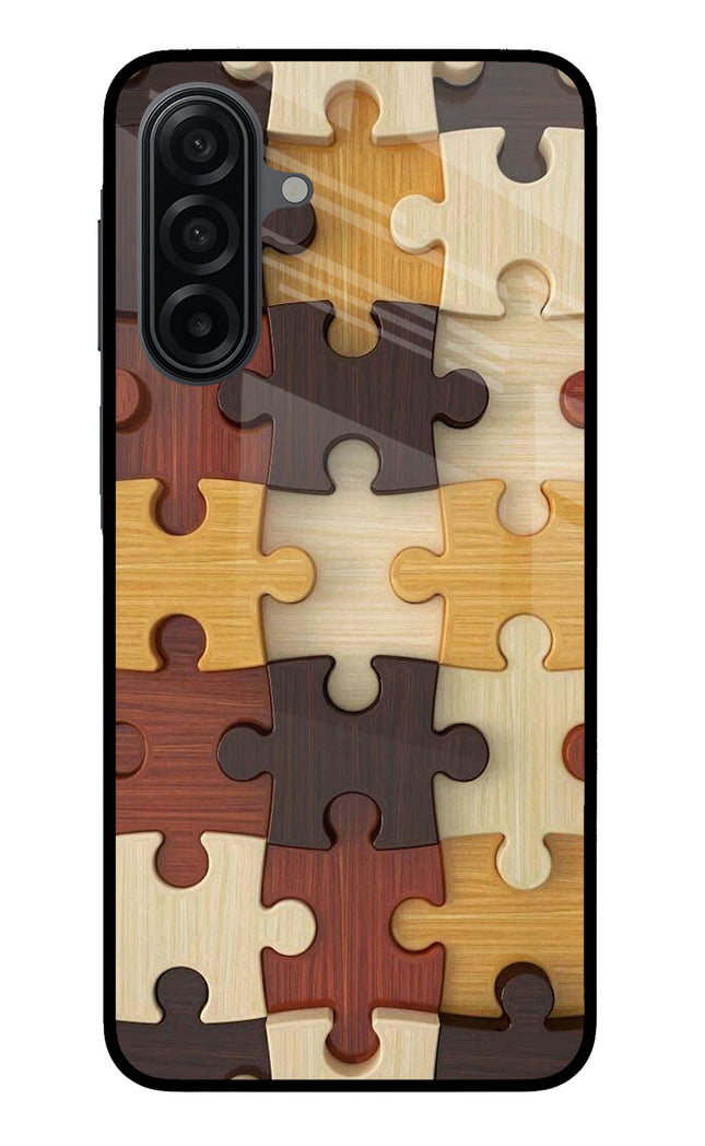 Wooden Puzzle Samsung M17 5G Metal Case Back Cover by Casekaro