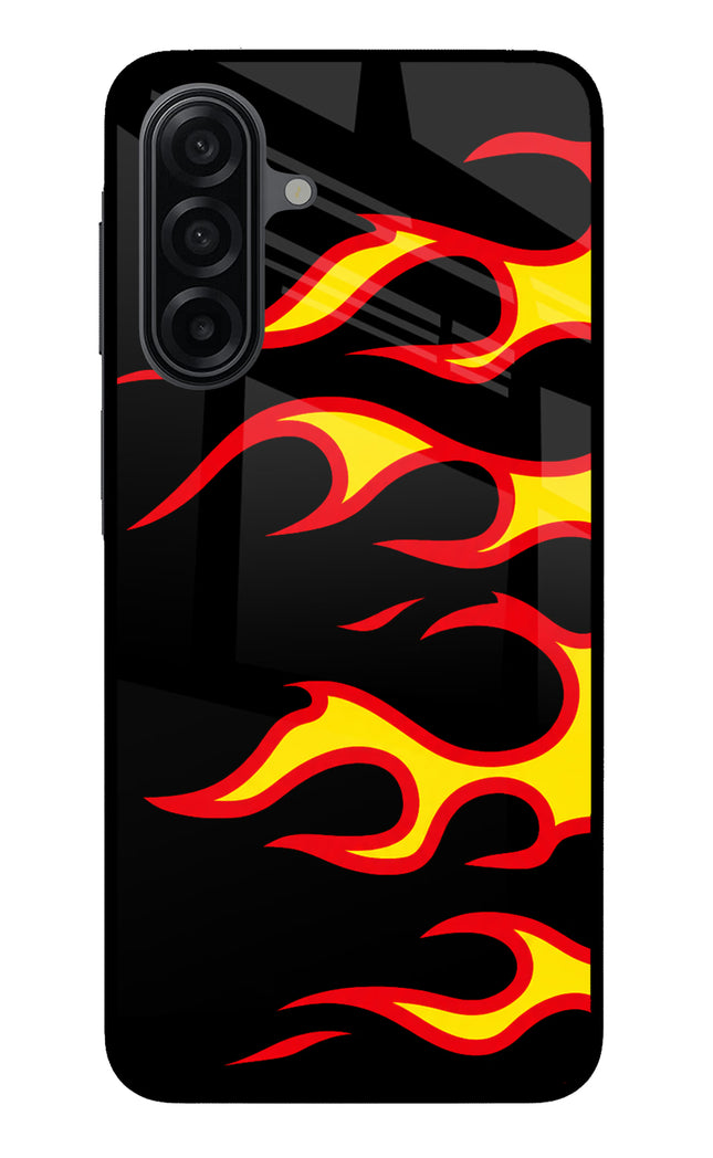 Side Sweep Flames Samsung M17 5G Metal Case Back Cover by Casekaro