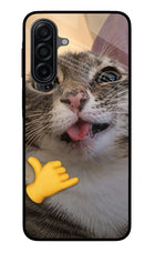 Silly Cat Call Samsung M17 5G Metal Case Back Cover by Casekaro