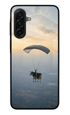 Skydiving Cow Samsung M17 5G Metal Case Back Cover by Casekaro