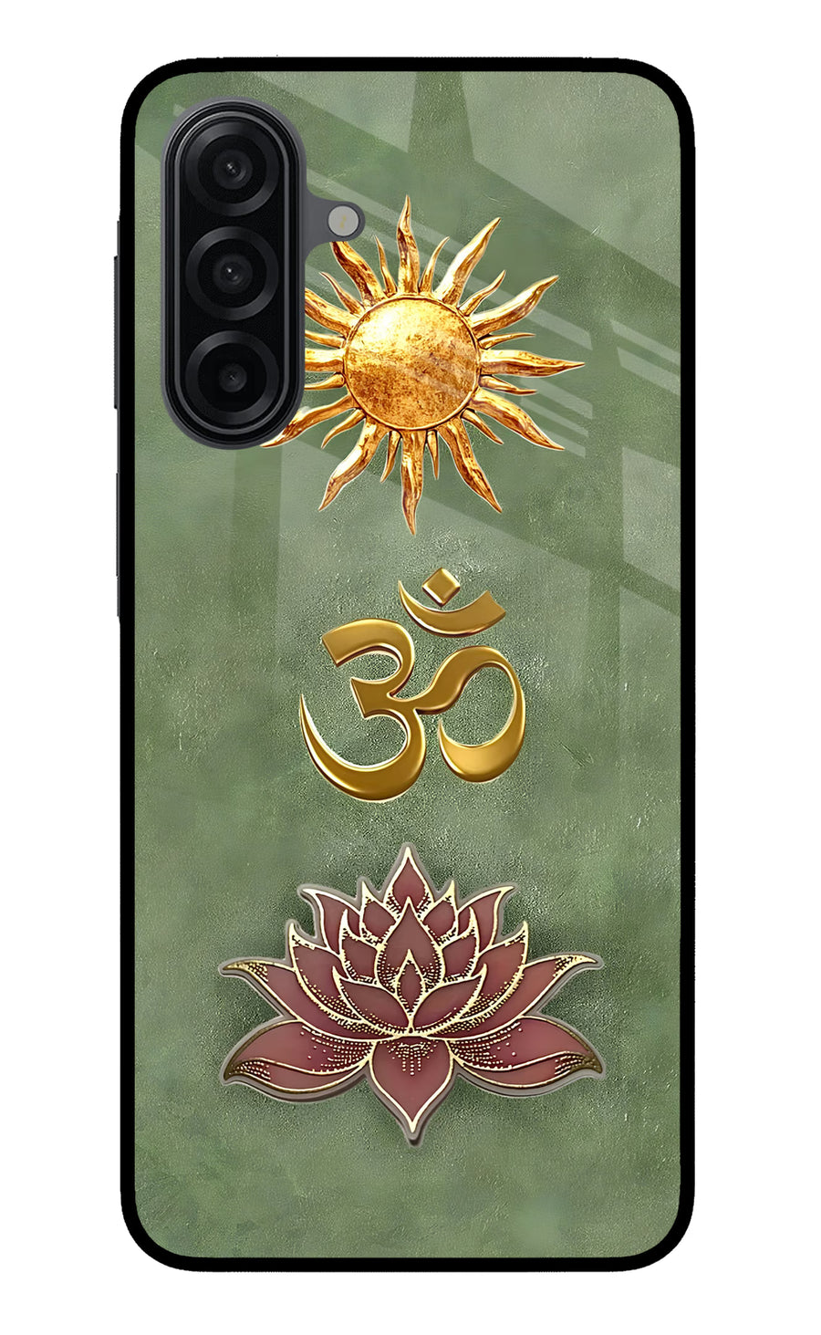 Om & Lotus Samsung M17 5G Back Cover, Metal case