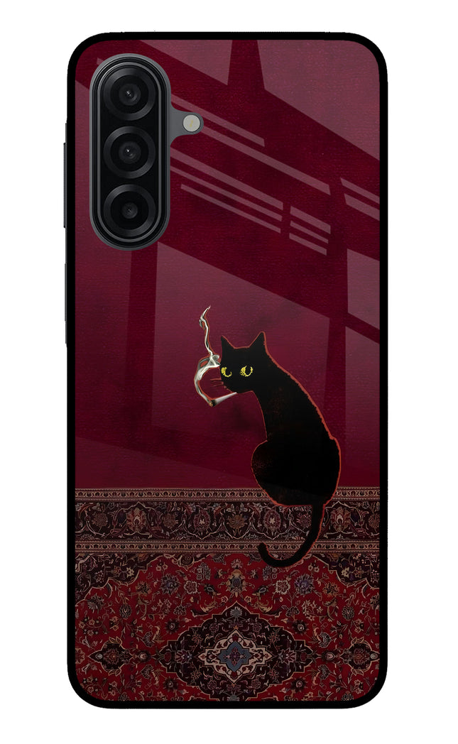 Midnight Cat Samsung M17 5G Metal Case Back Cover by Casekaro