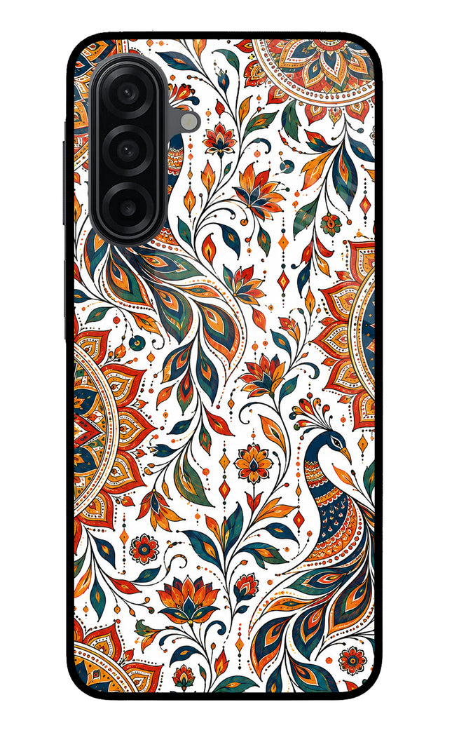 White Mayura Samsung M17 5G Metal Case Back Cover by Casekaro