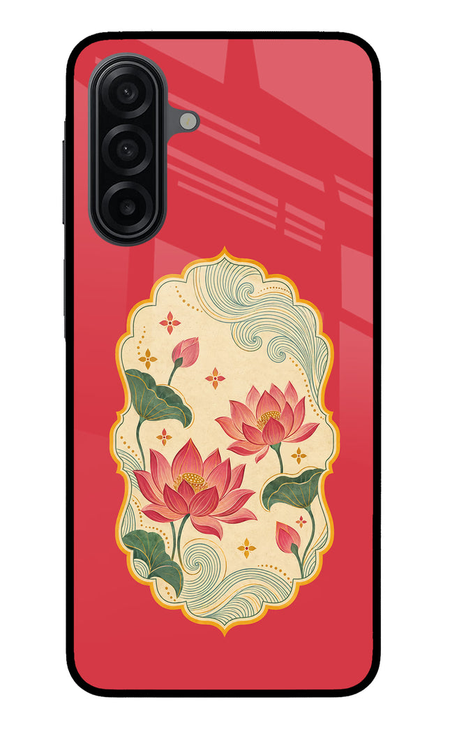 Pink Lotus Samsung M17 5G Metal Case Back Cover by Casekaro