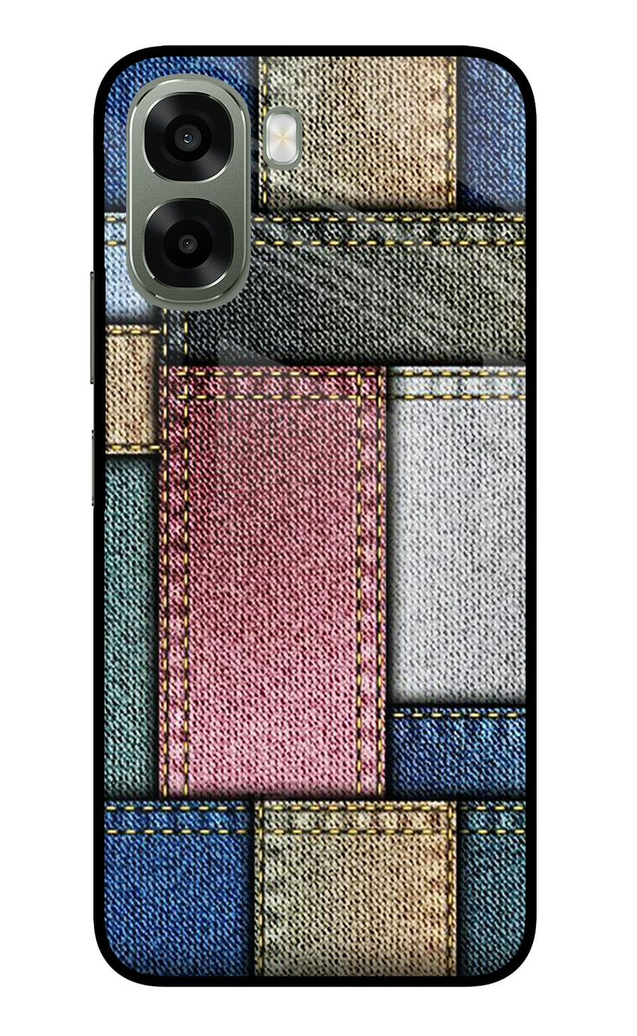 Multicolor Jeans Oppo A6x 5G Back Cover, Metal case
