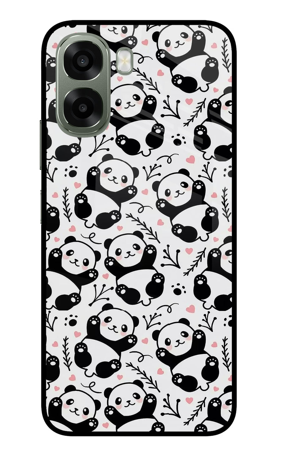 Cute Panda Oppo A6x 5G Back Cover, Metal case