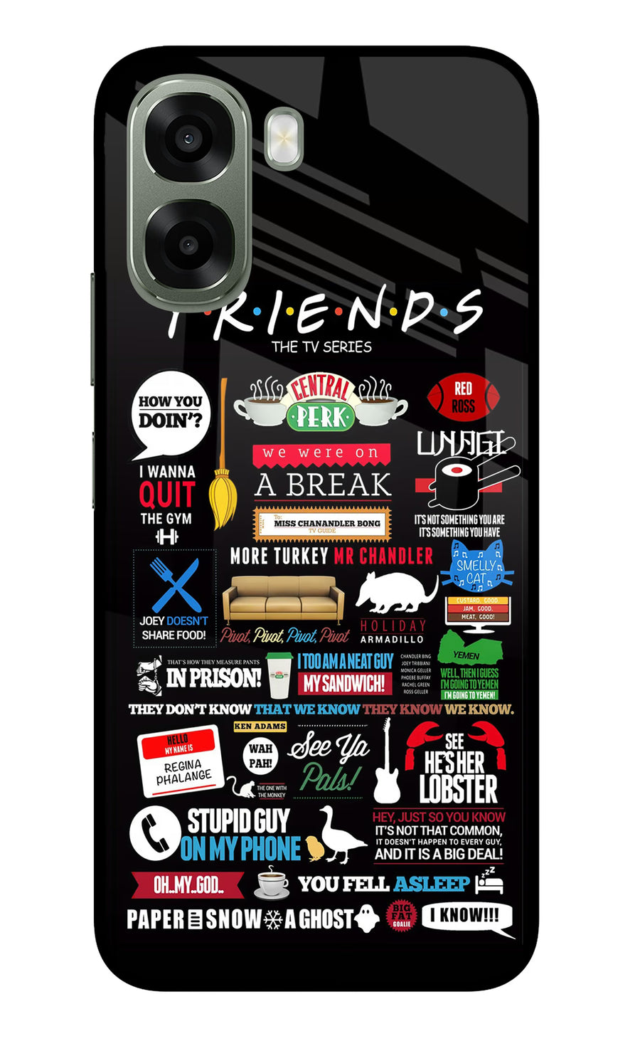 FRIENDS Oppo A6x 5G Back Cover, Metal case