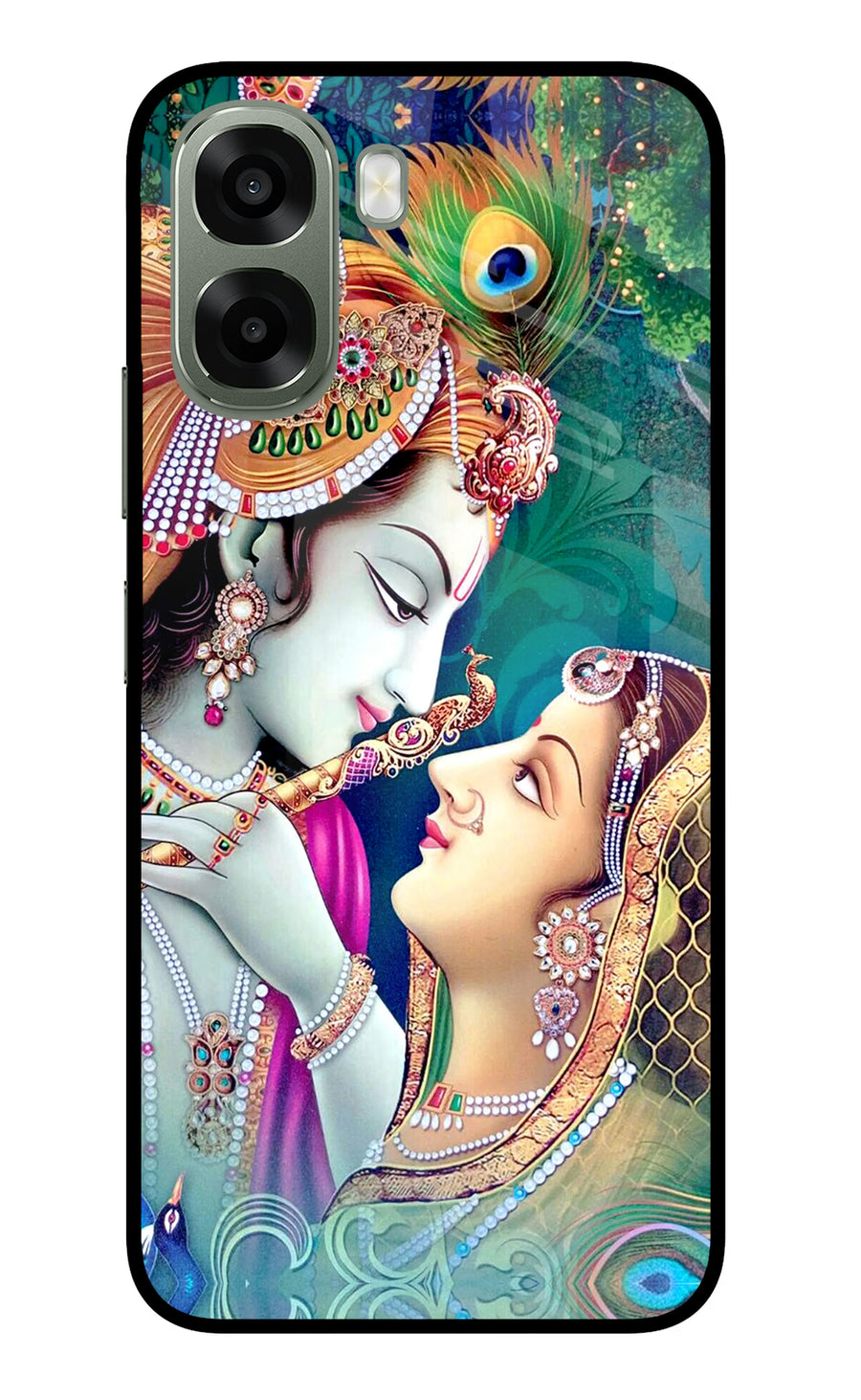 Lord Radha Krishna Oppo A6x 5G Back Cover, Metal case
