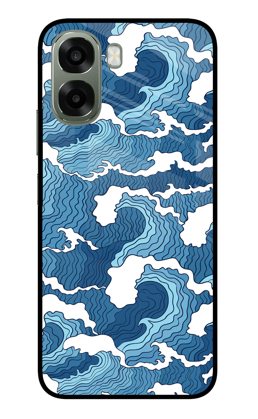 Blue Waves Oppo A6x 5G Back Cover, Metal case