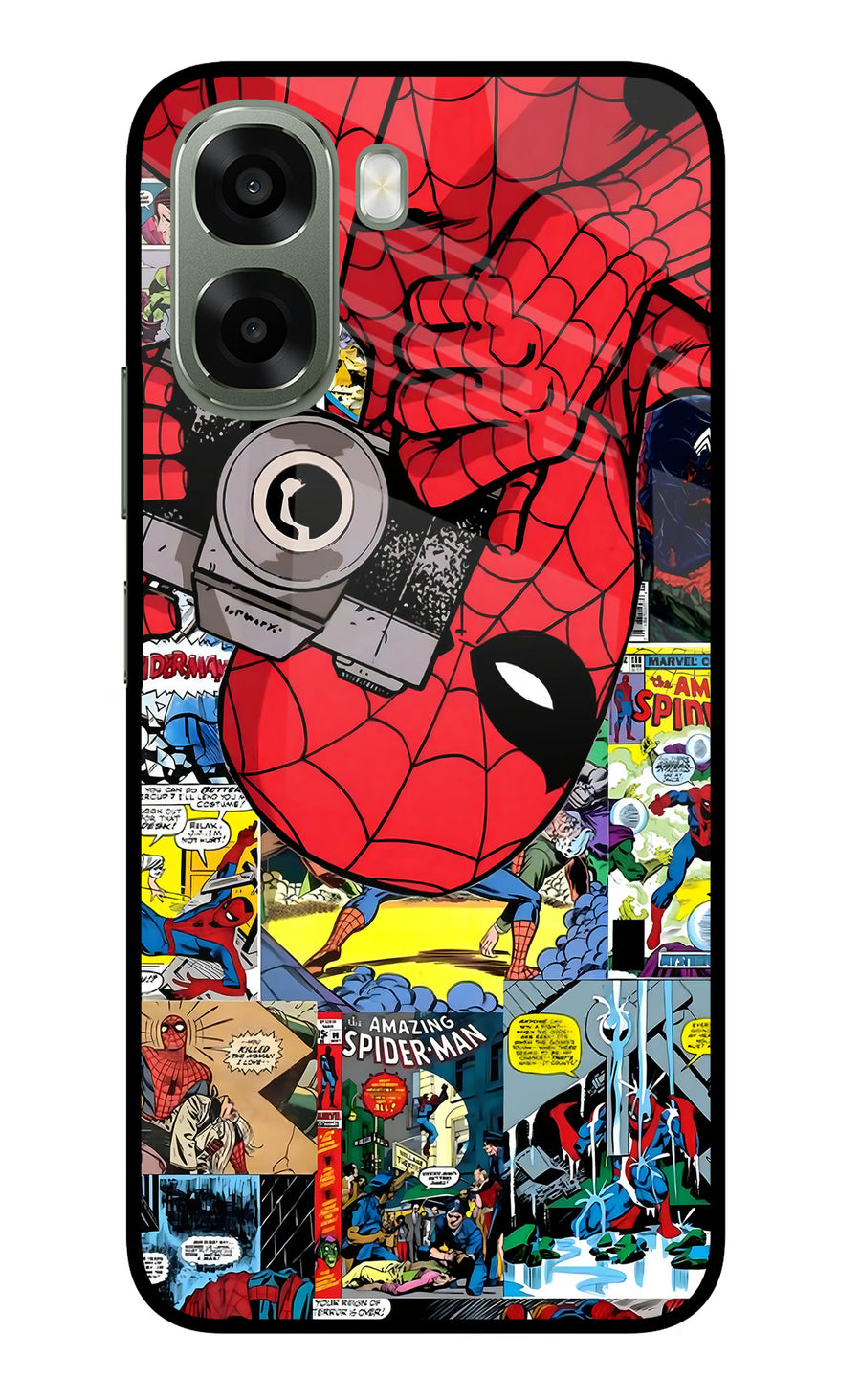 Spider Man Oppo A6x 5G Back Cover, Metal case