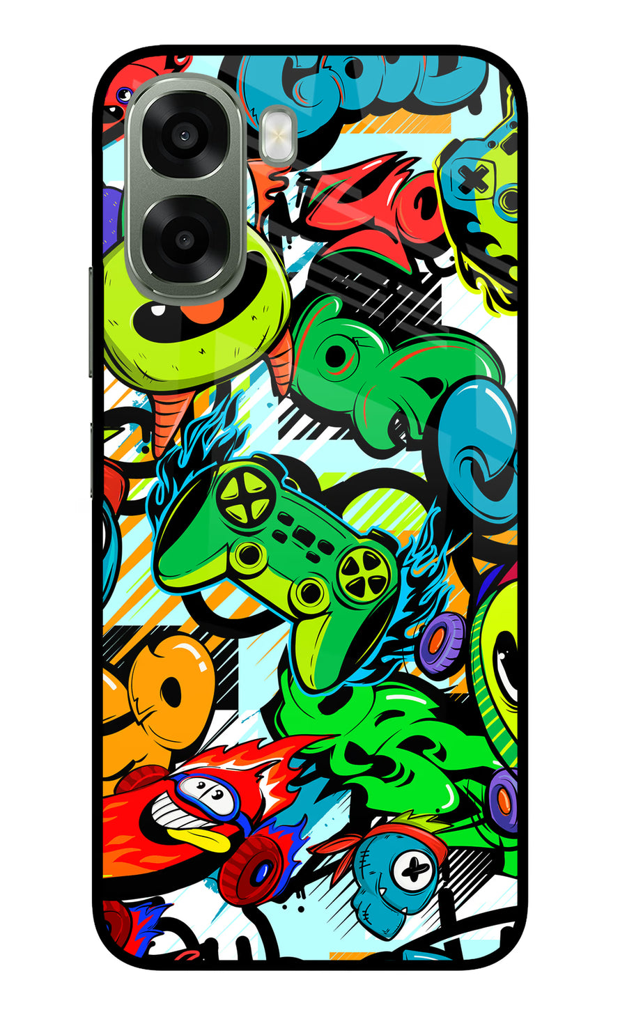 Game Doodle Oppo A6x 5G Back Cover, Metal case