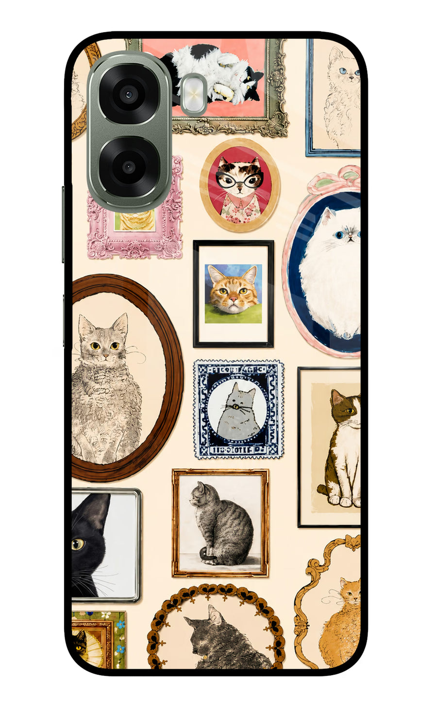 Mirror Cats Oppo A6x 5G Back Cover, Metal case