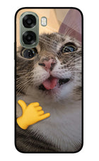 Silly Cat Call Oppo A6x 5G Metal Case Back Cover by Casekaro