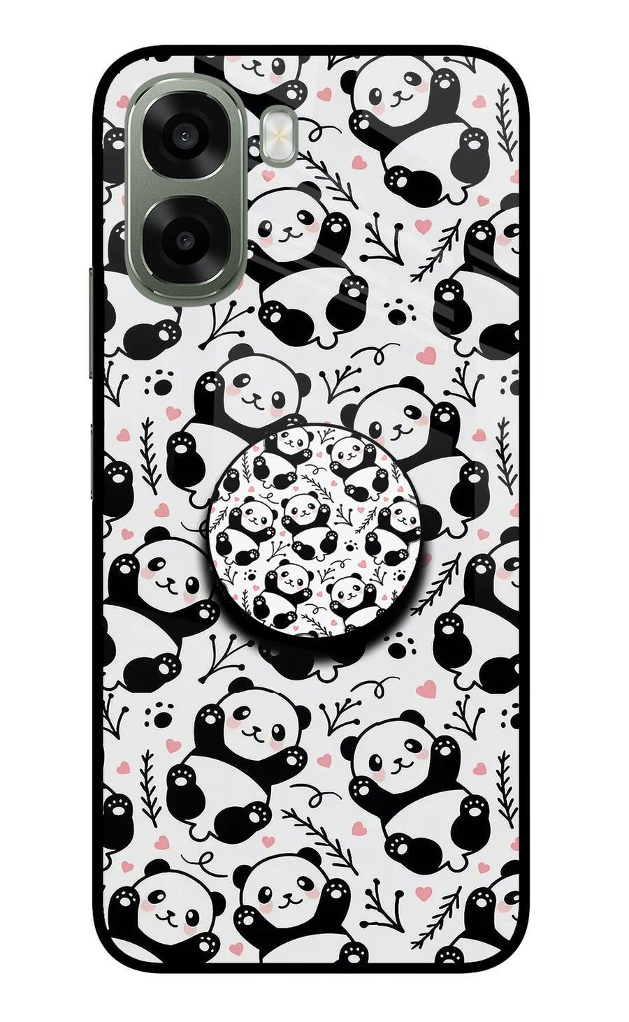 Cute Panda Oppo A6x 5G Pop Case, Metal case