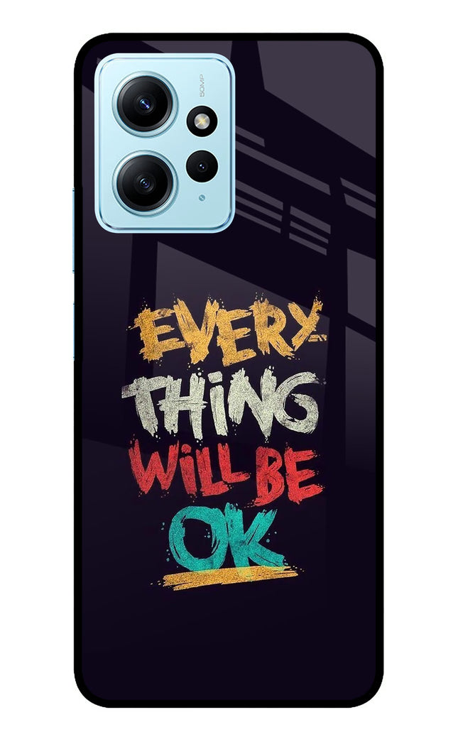 Everything Will Be Ok Redmi Note 12 4G Metal Case Back Cover by Casekaro