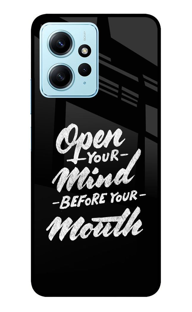 Open Your Mind Before Your Mouth Redmi Note 12 4G Metal Case Back Cover by Casekaro
