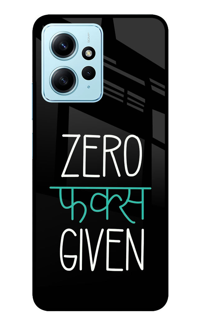 Zero Fucks Given Redmi Note 12 4G Metal Case Back Cover by Casekaro