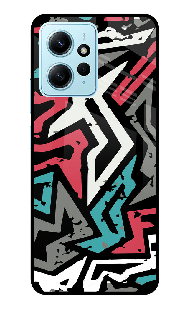 Geometric Graffiti Redmi Note 12 4G Metal Case Back Cover by Casekaro
