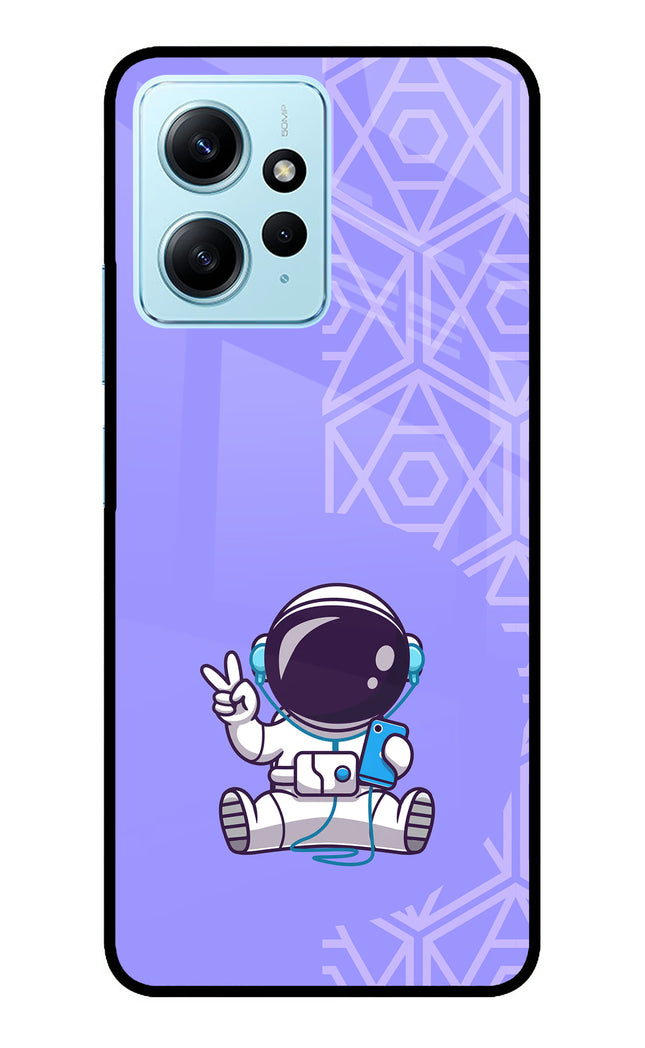 Cute Astronaut Chilling Redmi Note 12 4G Metal Case Back Cover by Casekaro