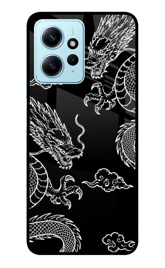 Twin Dragons Redmi Note 12 4G Metal Case Back Cover by Casekaro