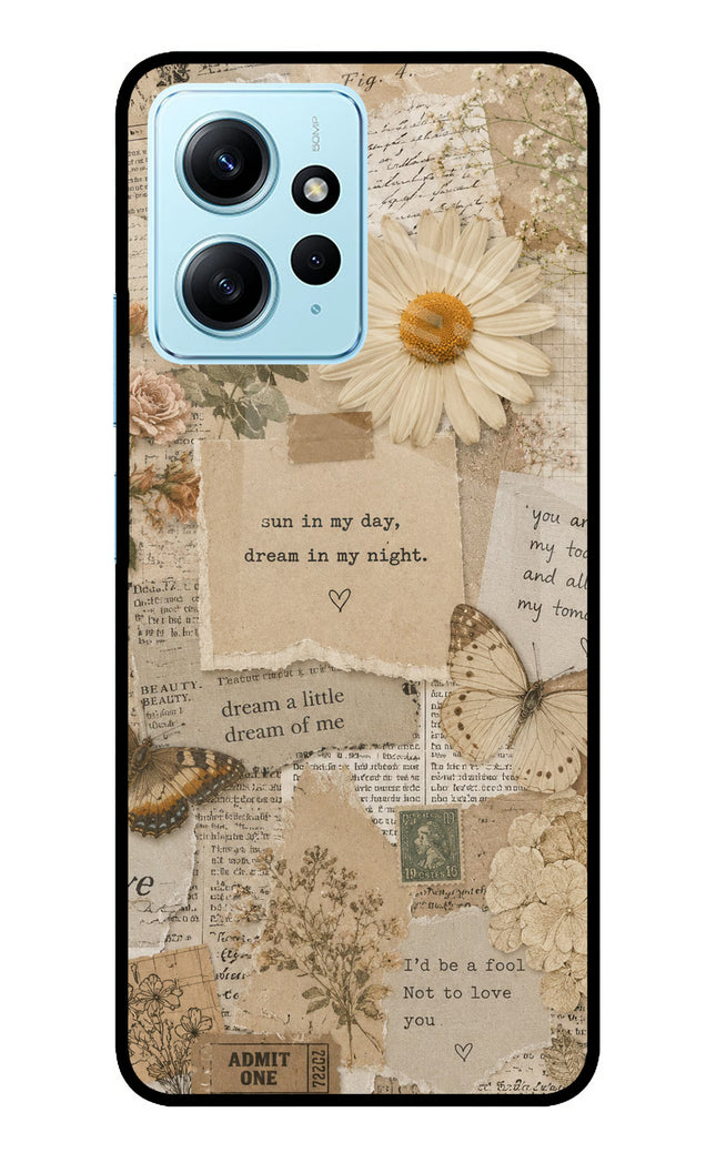 Vintage case Redmi Note 12 4G Metal Case Back Cover by Casekaro