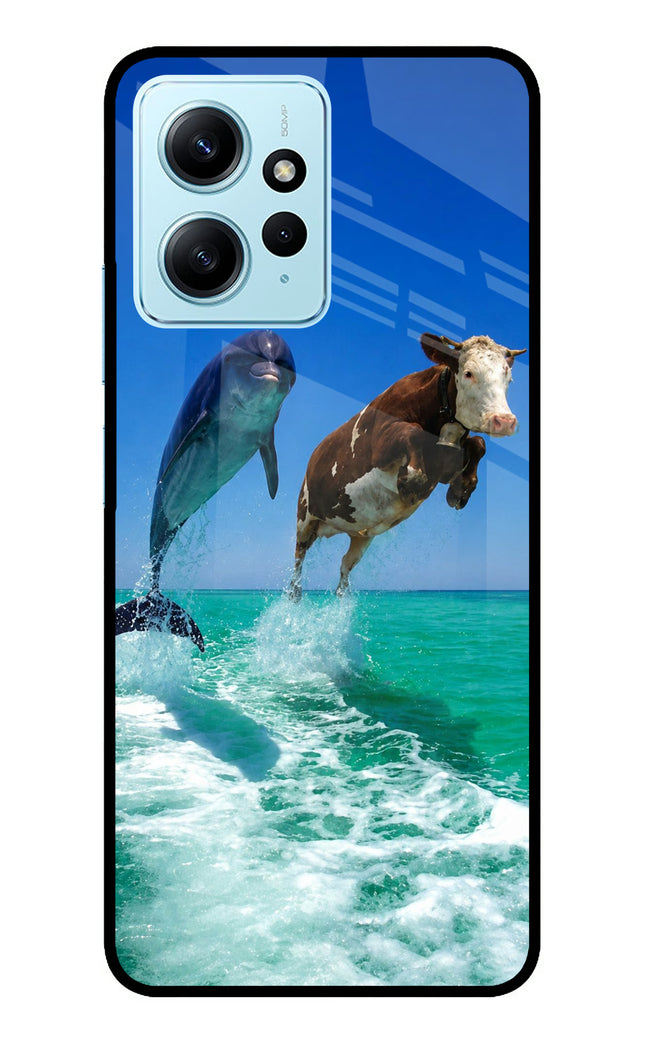 Dolphin vs Cow Redmi Note 12 4G Metal Case Back Cover by Casekaro