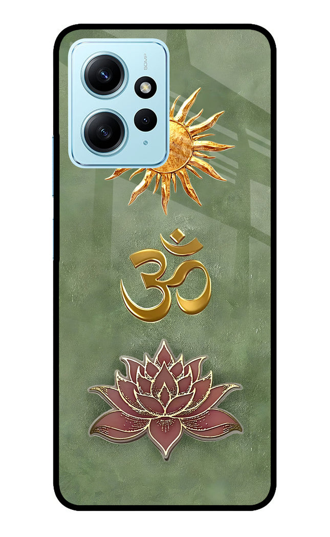 Om & Lotus Redmi Note 12 4G Metal Case Back Cover by Casekaro