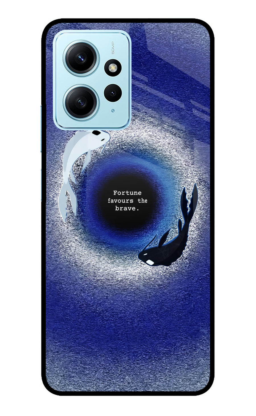 Dark Koi Redmi Note 12 4G Back Cover, Metal case