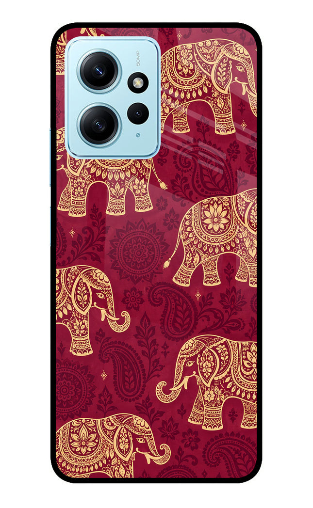 Maroon Elephant Redmi Note 12 4G Metal Case Back Cover by Casekaro