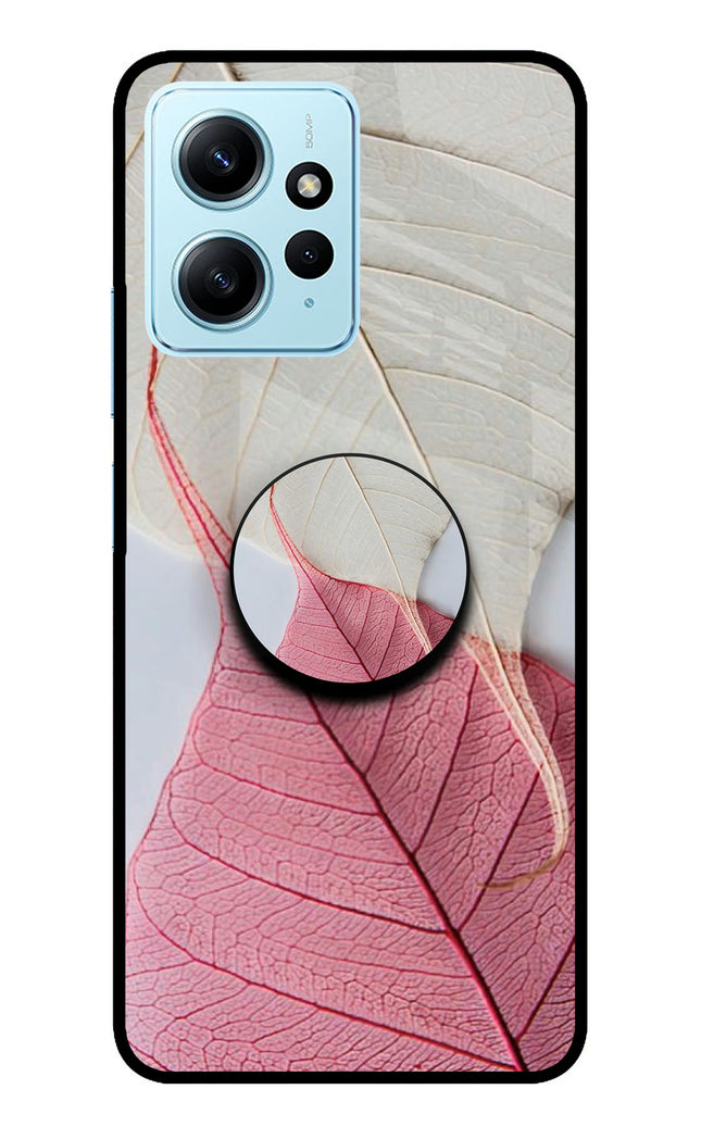White Pink Leaf Redmi Note 12 4G Pop Case by Casekaro
