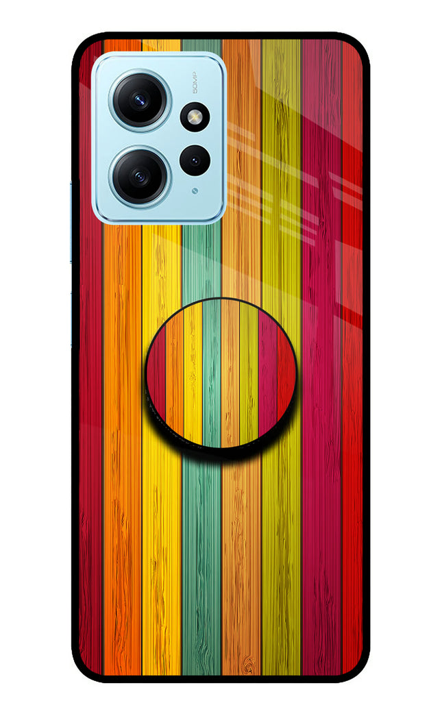 Multicolor Wooden Redmi Note 12 4G Pop Case by Casekaro