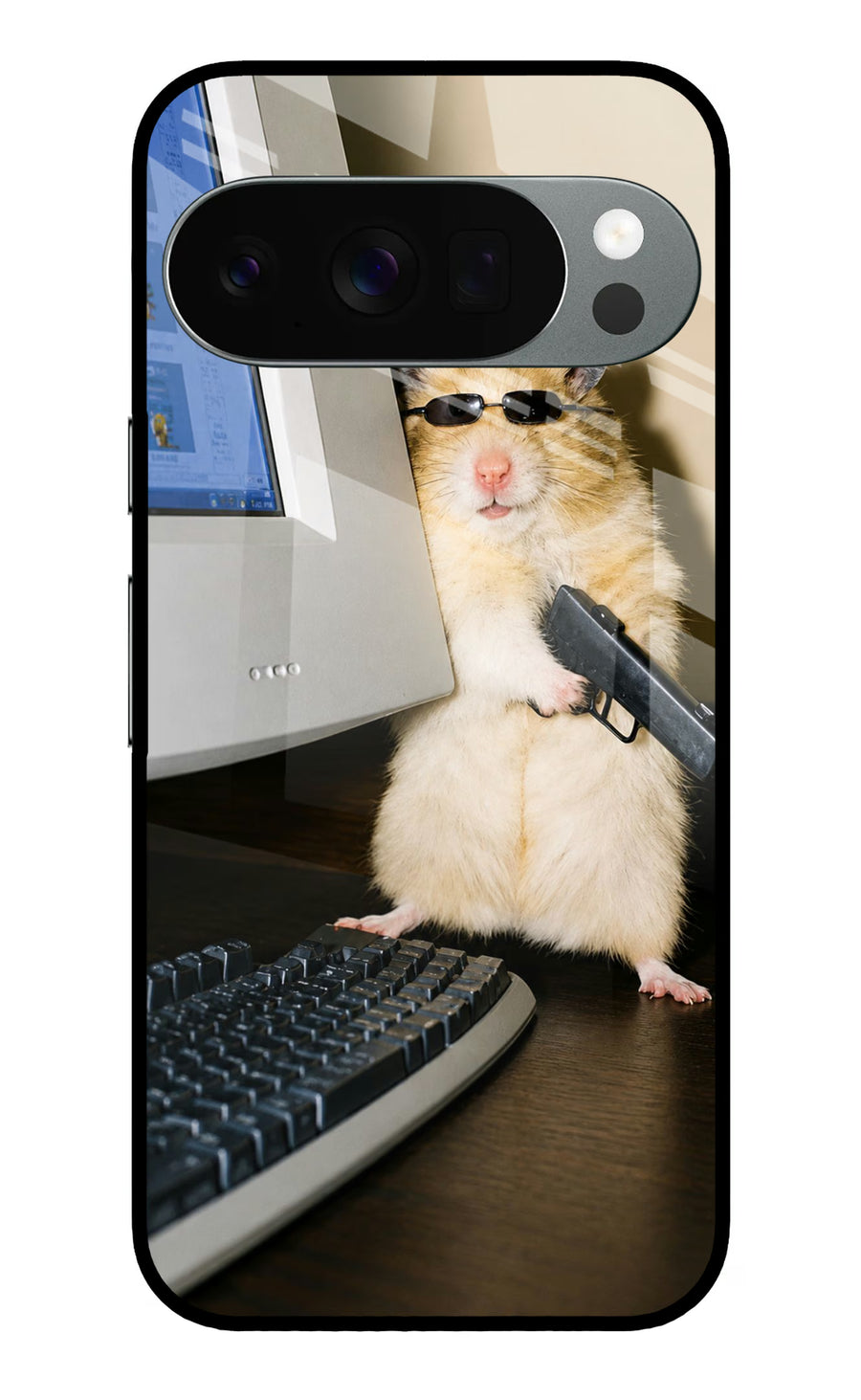 Hacker Hamster Google Pixel 10 Pro Back Cover, Metal case