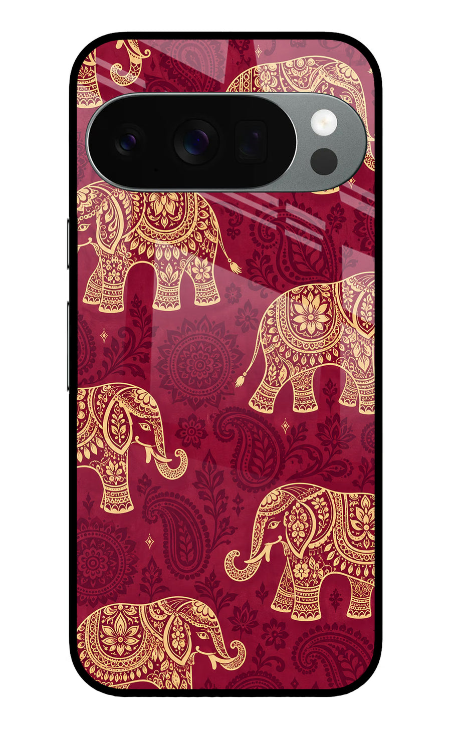 Maroon Elephant Google Pixel 10 Pro Back Cover, Metal case
