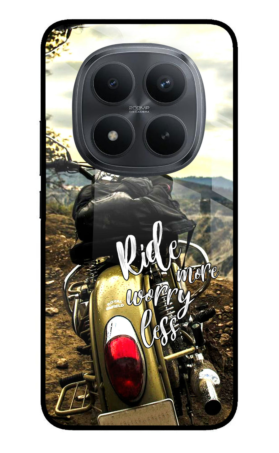 Ride More Worry Less Redmi Note 15 Pro+ 5G Back Cover, Metal case
