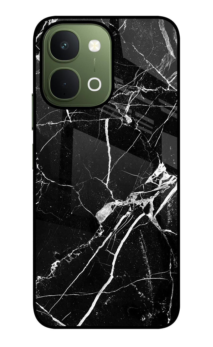 Black Marble Pattern Vivo T5x 5G Back Cover, Metal case