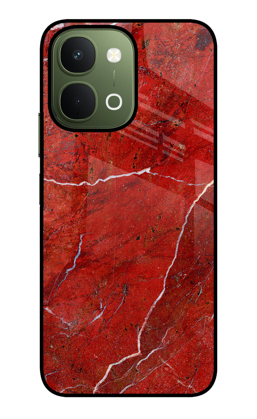 Red Marble Design Vivo T5x 5G Back Cover, Metal case