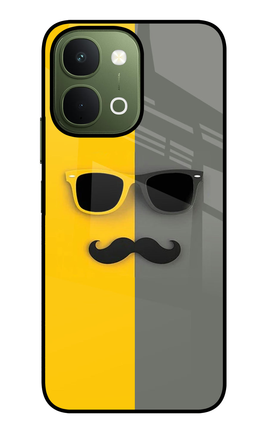 Sunglasses with Mustache Vivo T5x 5G Back Cover, Metal case