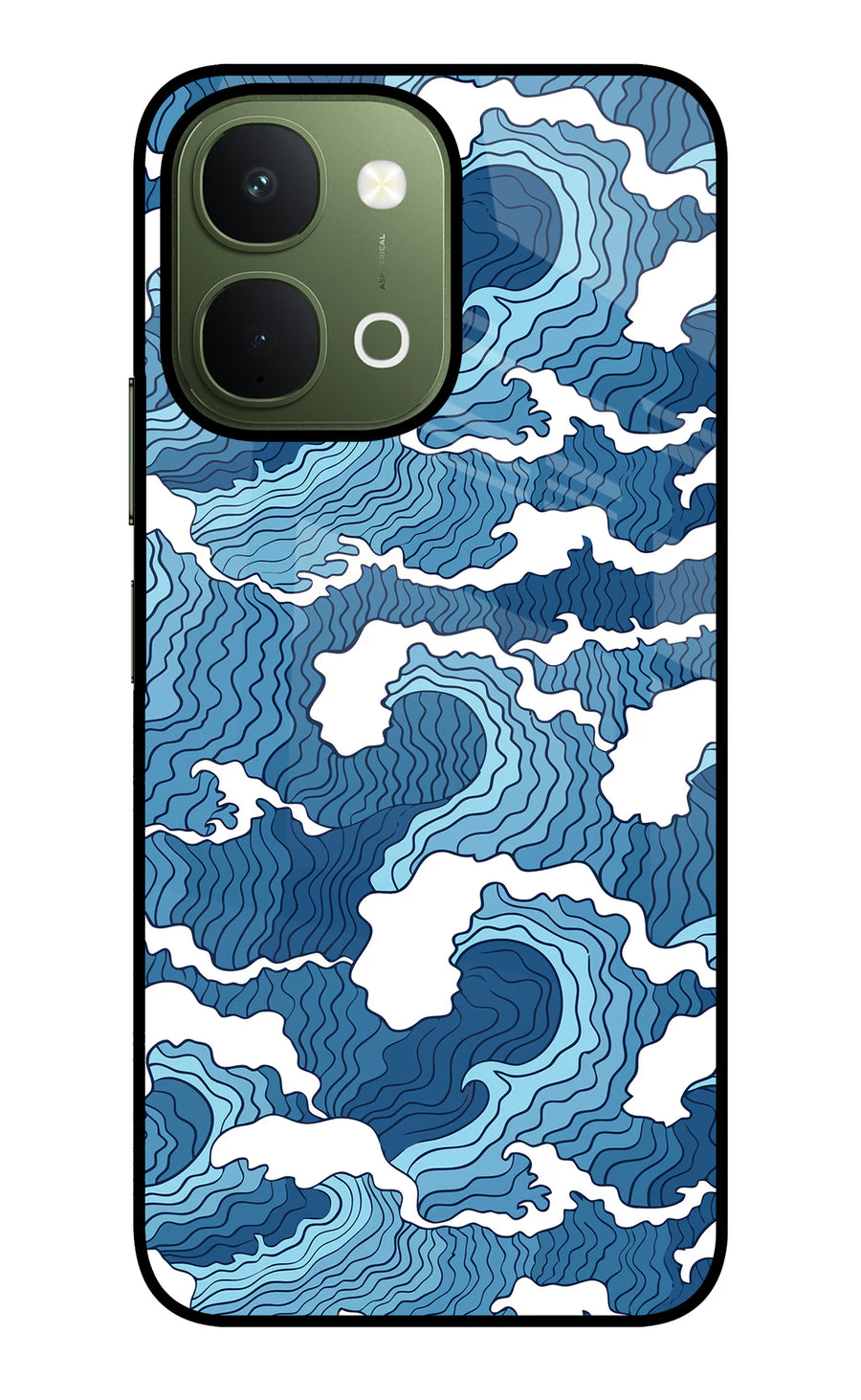Blue Waves Vivo T5x 5G Back Cover, Metal case