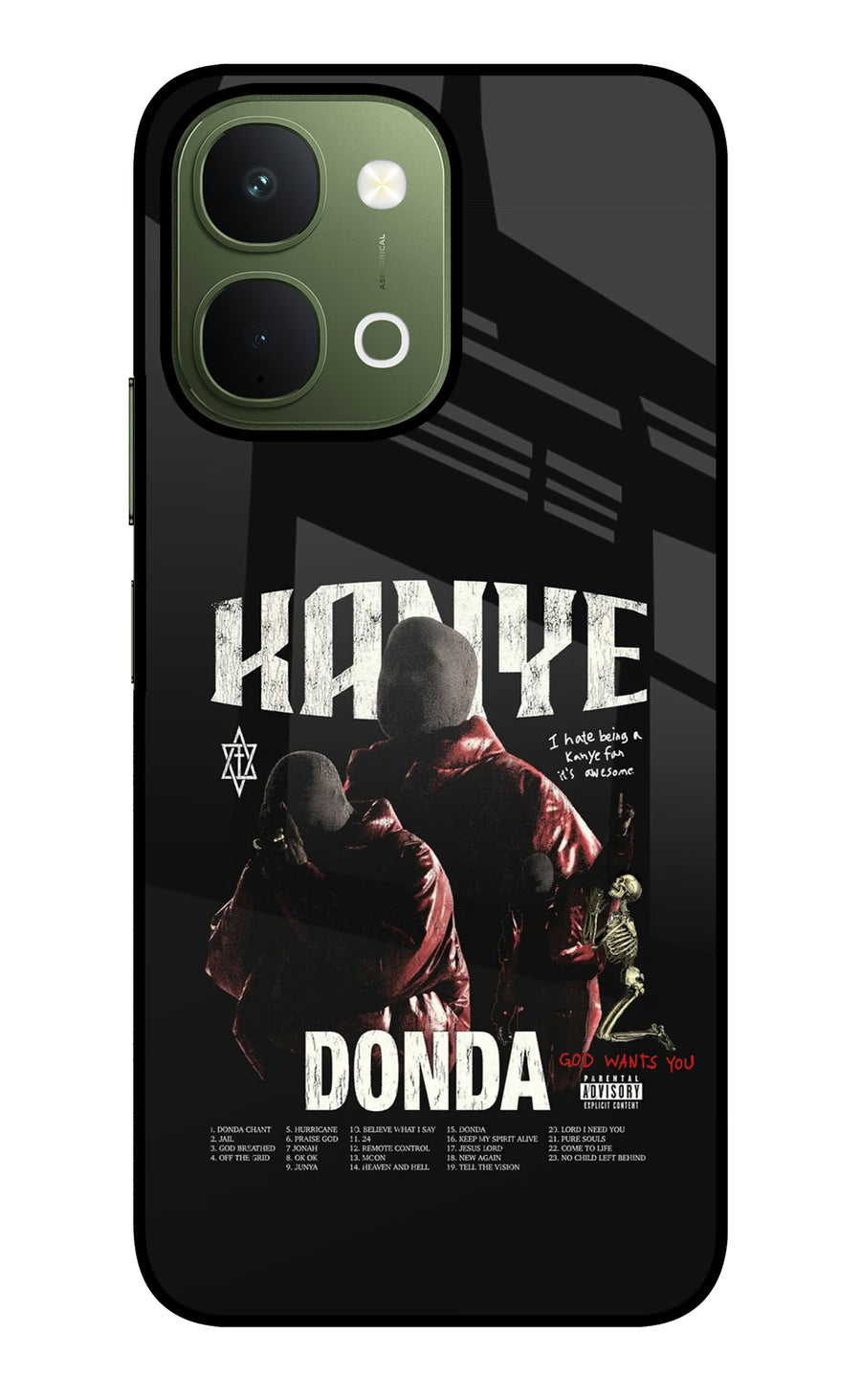 Donda Kanye West Vivo T5x 5G Back Cover, Metal case