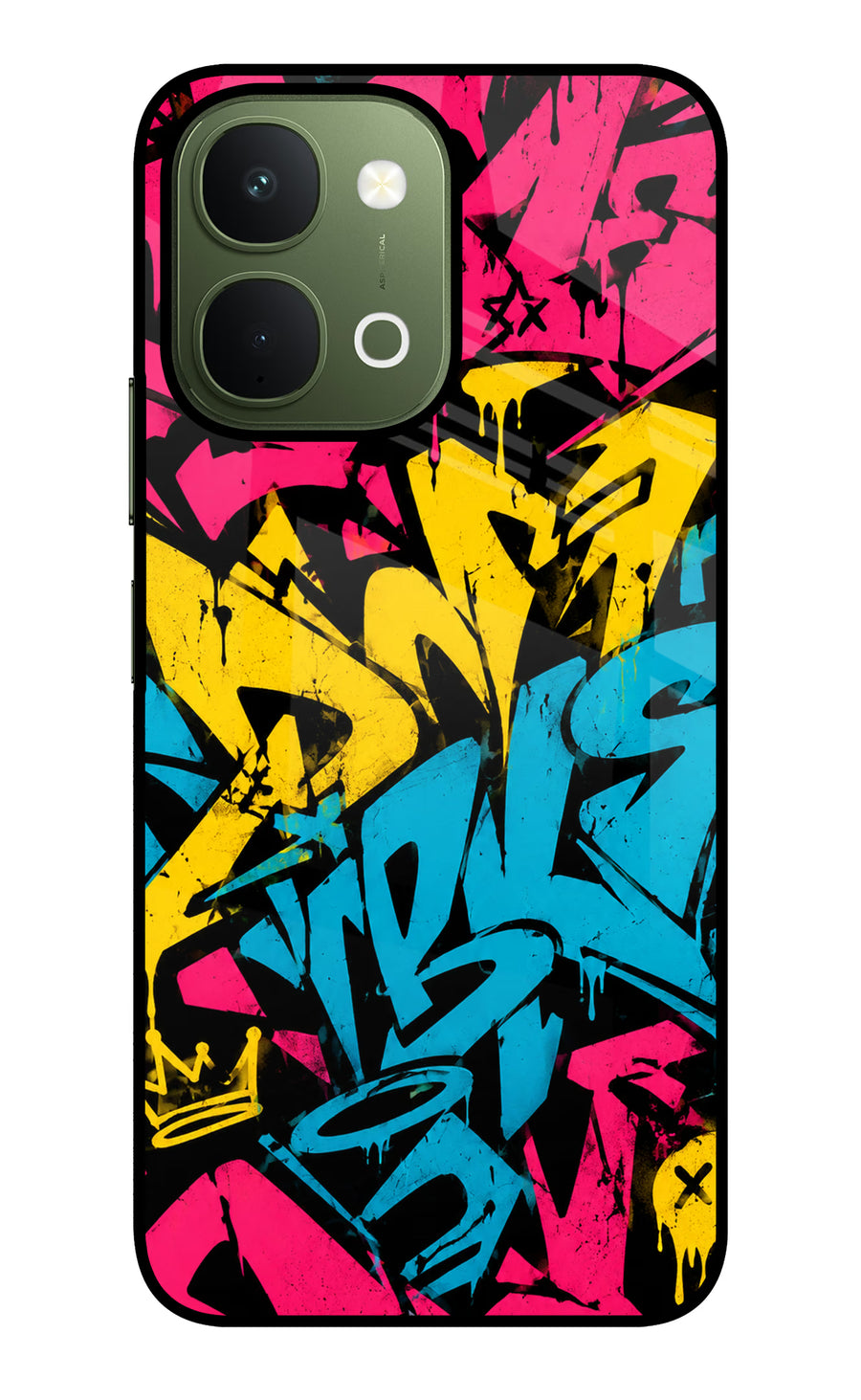 Graffiti Vibe Vivo T5x 5G Back Cover, Metal case