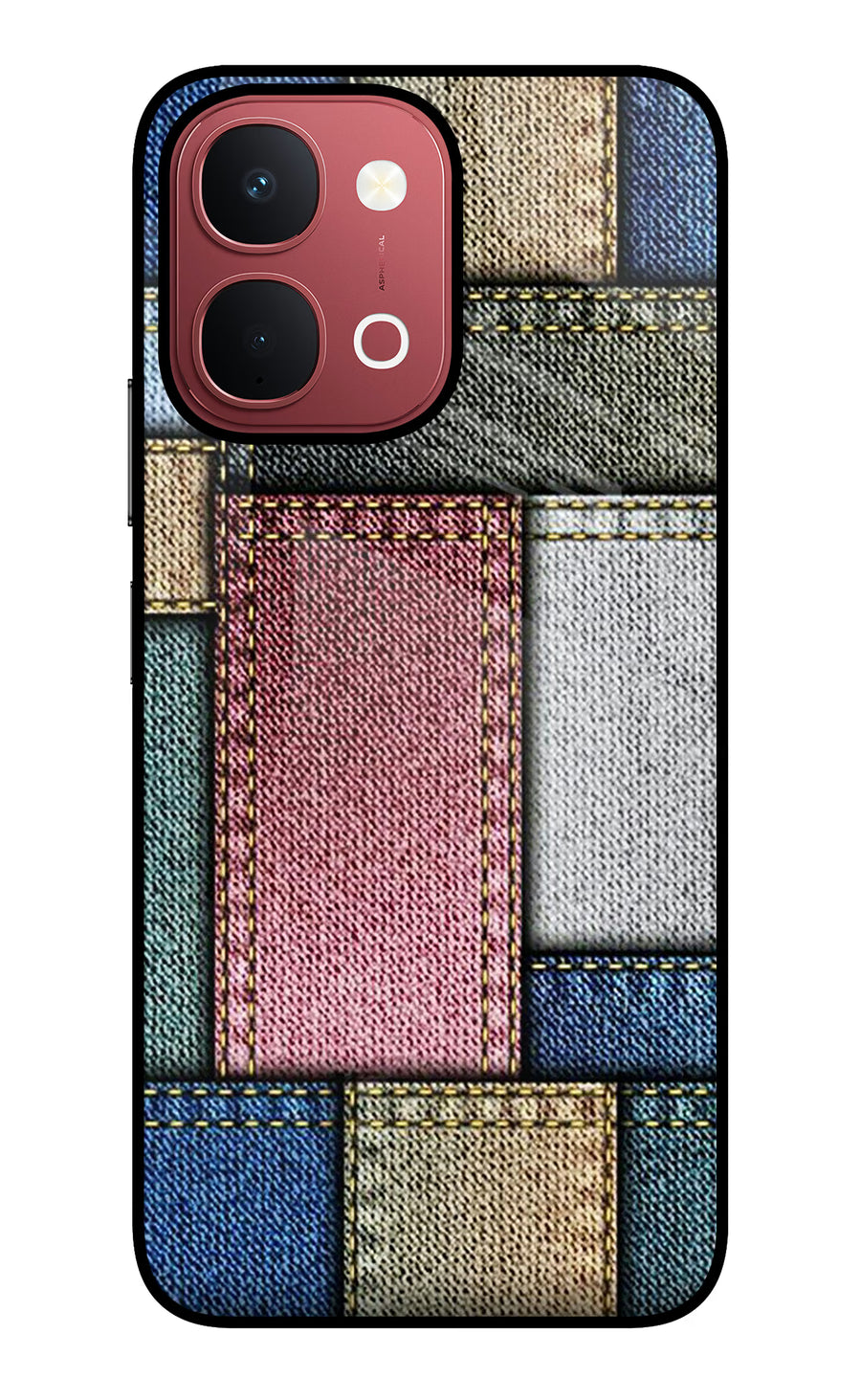 Multicolor Jeans Vivo Y51 Pro 5G Back Cover, Metal case