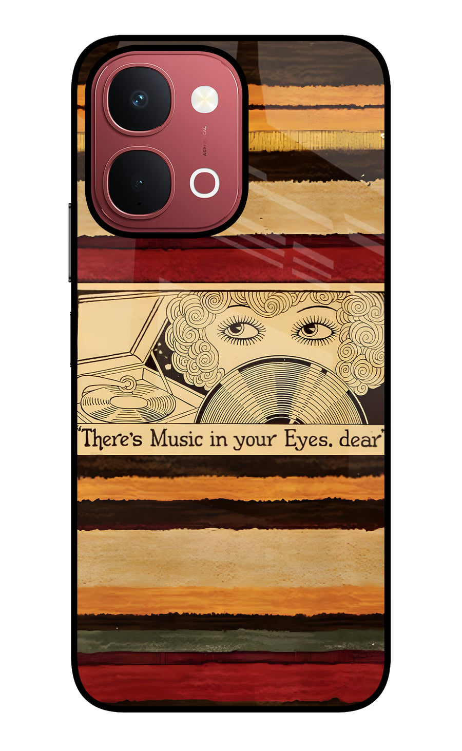 Vinyl Stripes Vivo Y51 Pro 5G Back Cover, Metal case