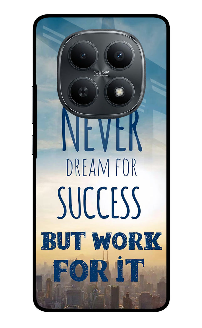 Never Dream For Success But Work For It Redmi Note 15 5G Metal Case Back Cover by Casekaro