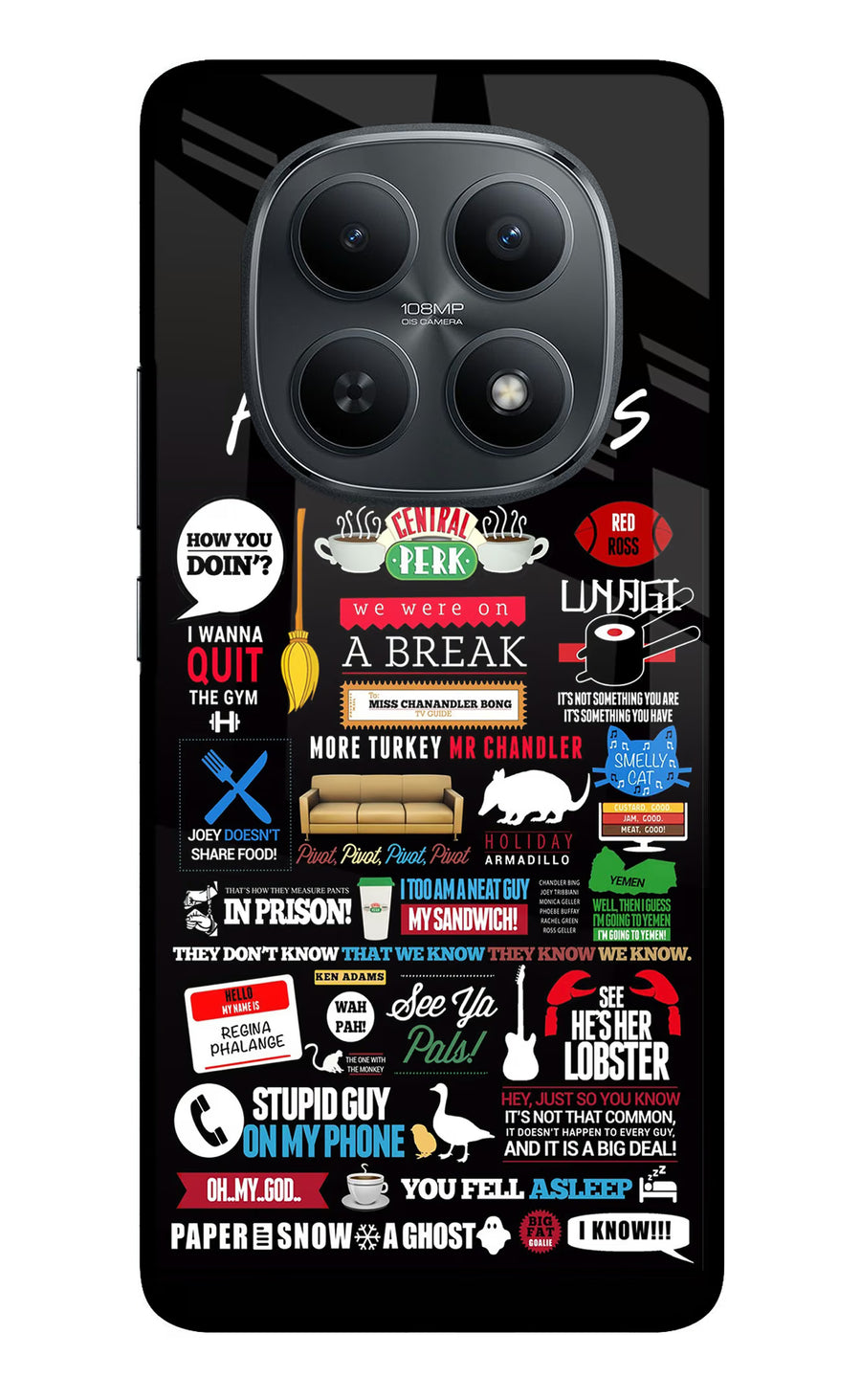 FRIENDS Redmi Note 15 5G Back Cover, Metal case
