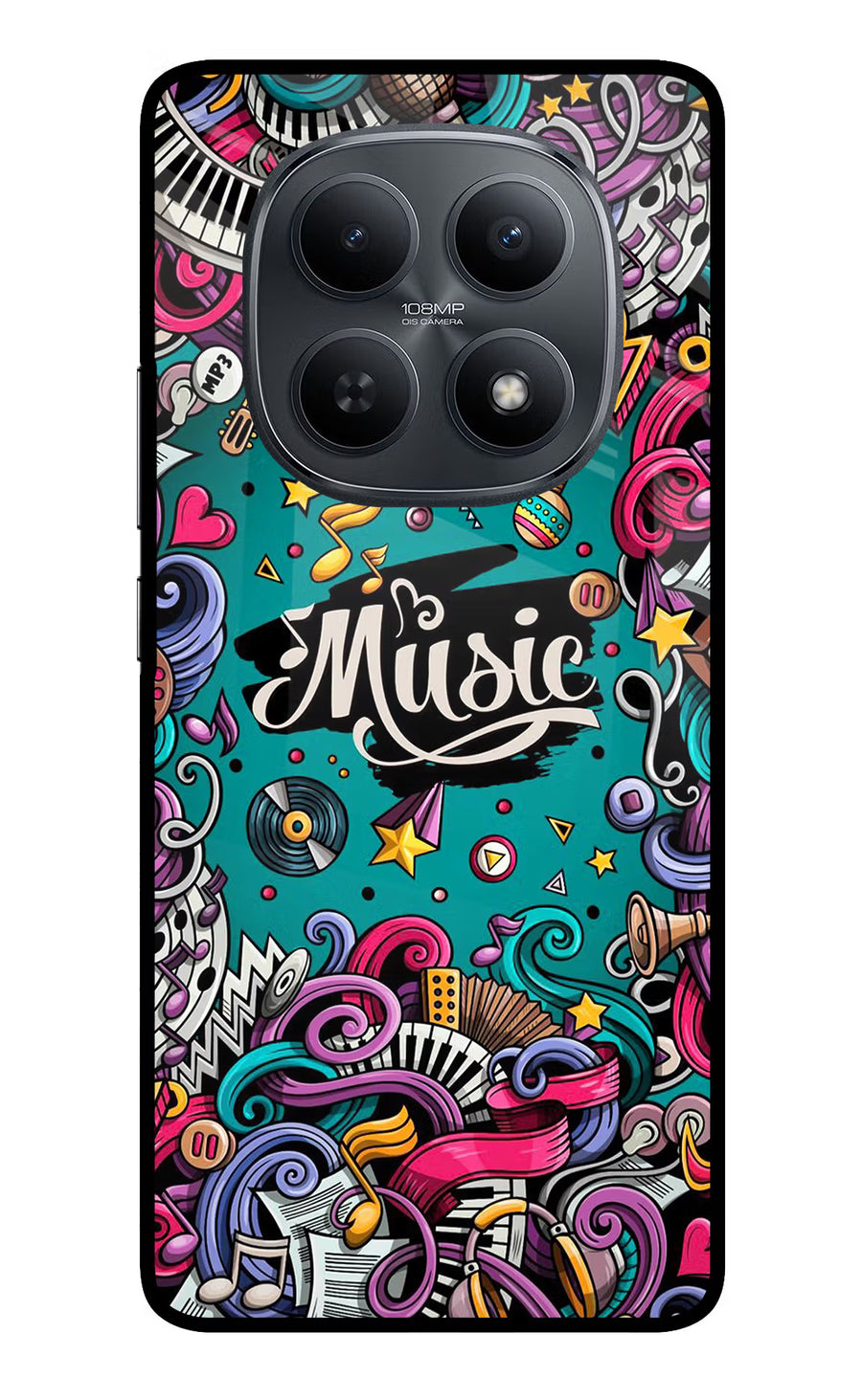 Music Graffiti Redmi Note 15 5G Back Cover, Metal case