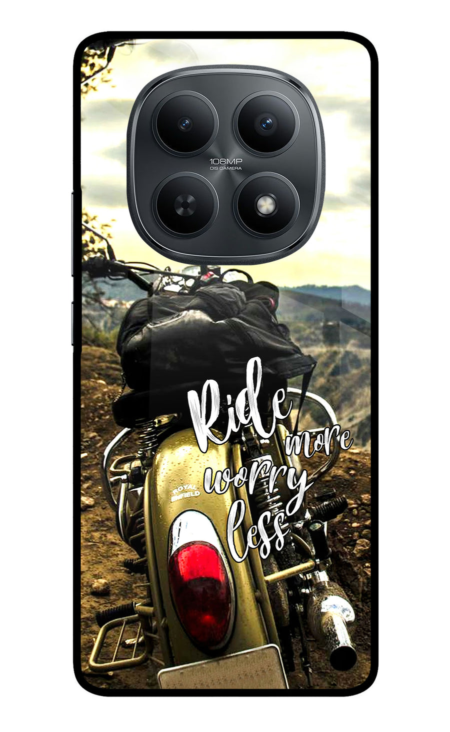 Ride More Worry Less Redmi Note 15 5G Back Cover, Metal case