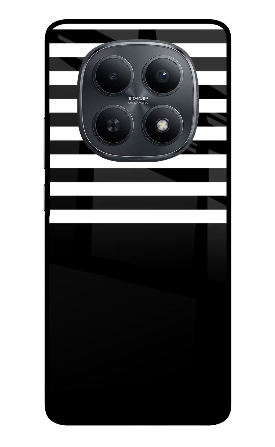 Black and White Print Redmi Note 15 5G Back Cover, Metal case