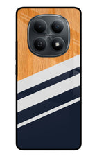 Blue and white wooden Redmi Note 15 5G Metal Case Back Cover by Casekaro